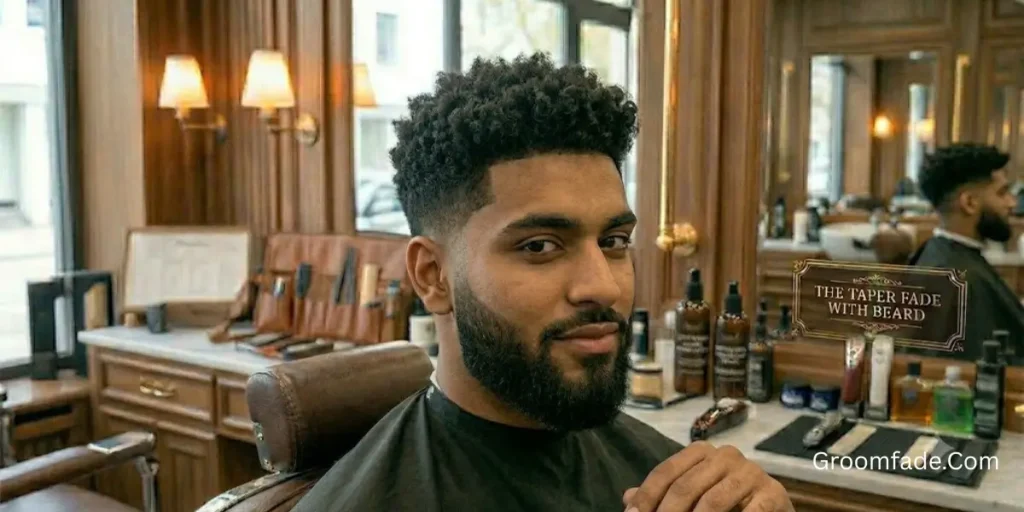 High Taper Fade With Beard