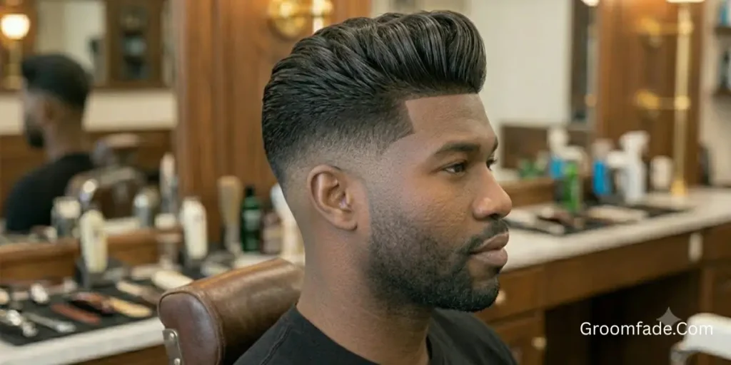 High Taper Fade with Pompadour