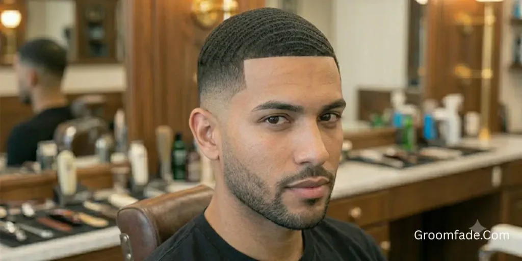 High Taper Fade with Waves
