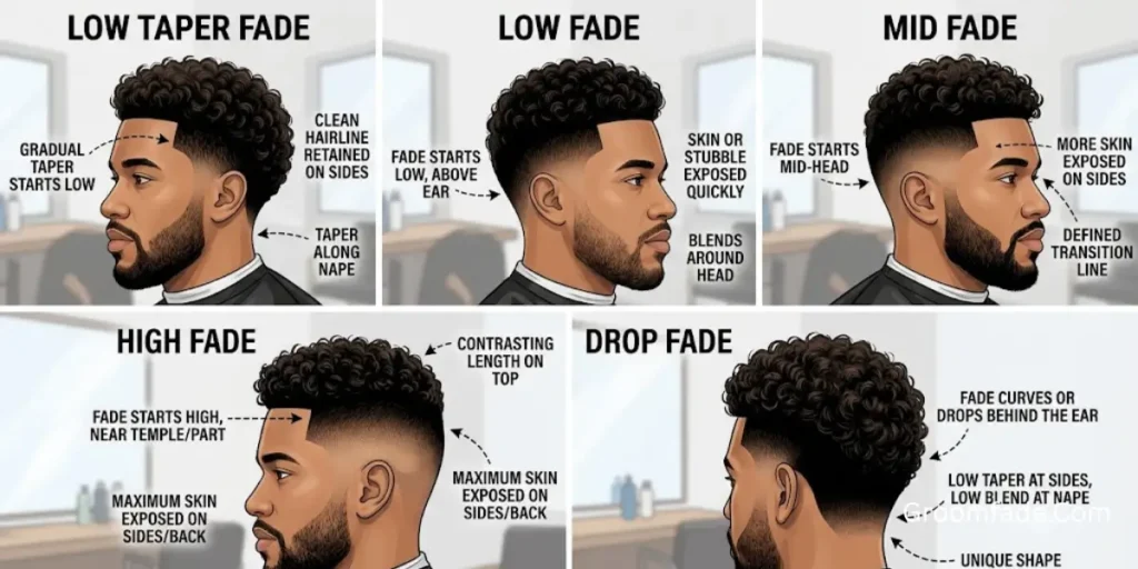 Low Taper Fade Differs From Other Fades
