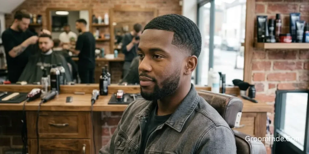 Low Taper Fade Wavy Hair