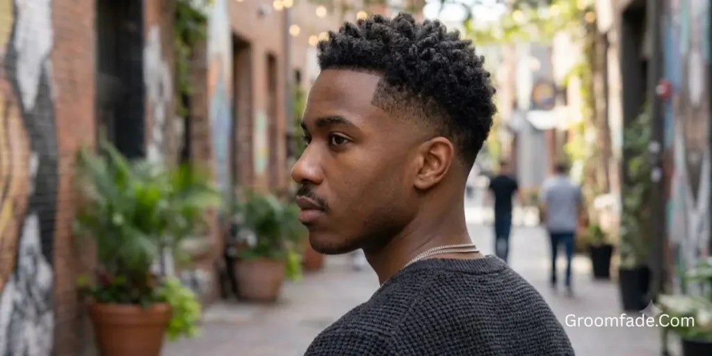 Mid Taper Fade Black Male