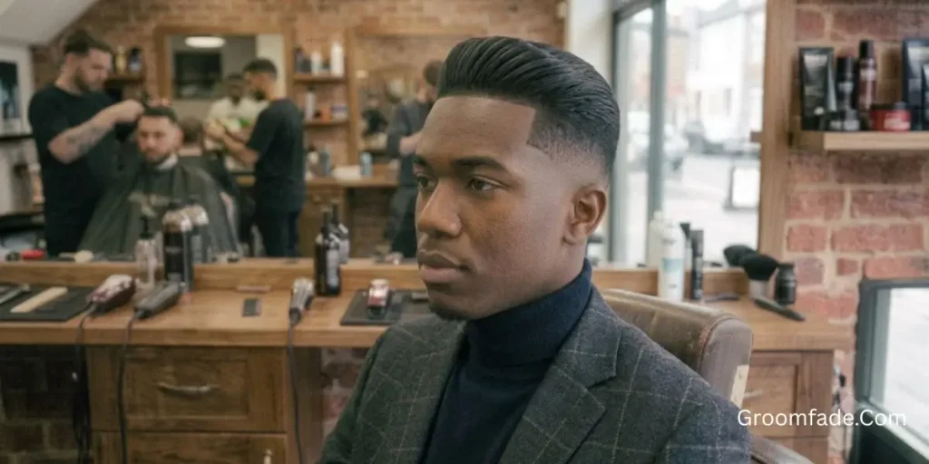 Mid Taper Fade Straight Hair