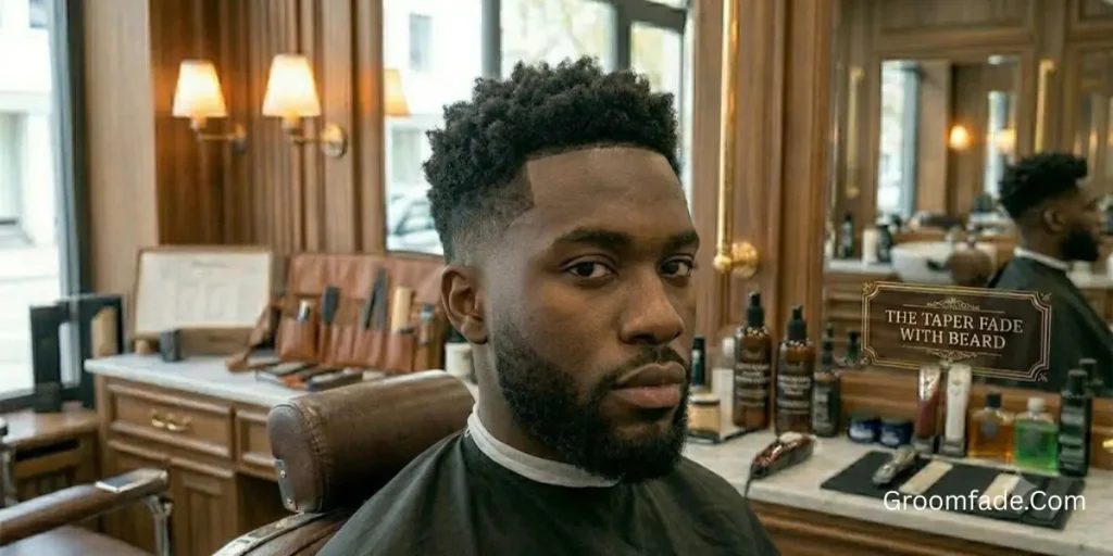 Mid Taper Fade With Beard
