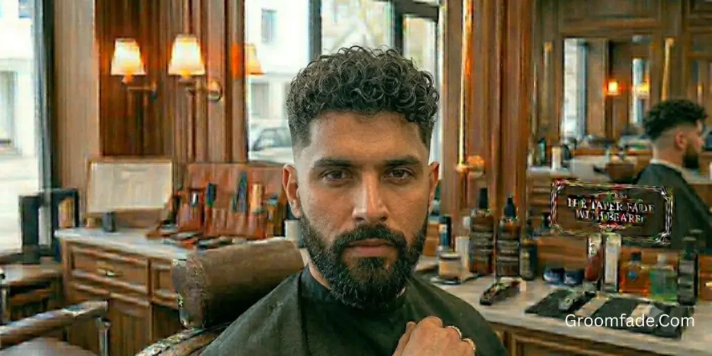 Taper Fade With Beard Curly Hair