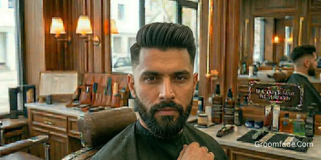 Taper Fade With Beard Straight Hair