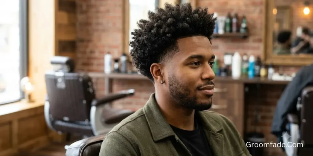 Afro Low Taper Fade Curly Hair