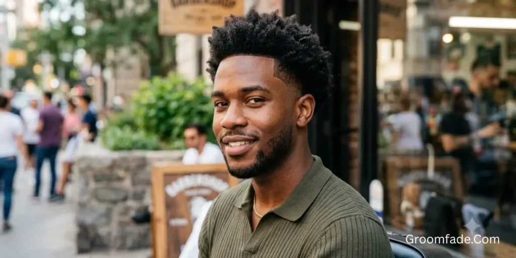 Afro Mid Taper Fade Hairstyles