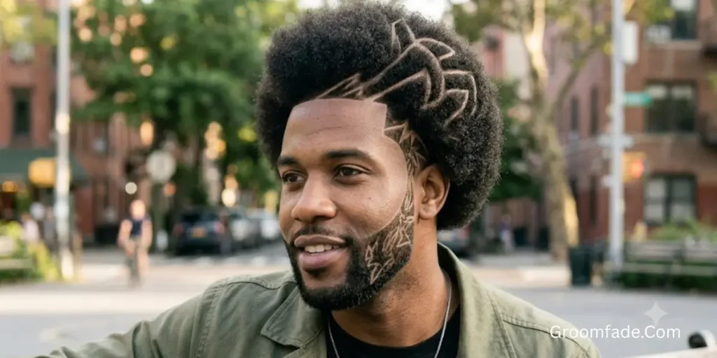 Afro with Hair Design