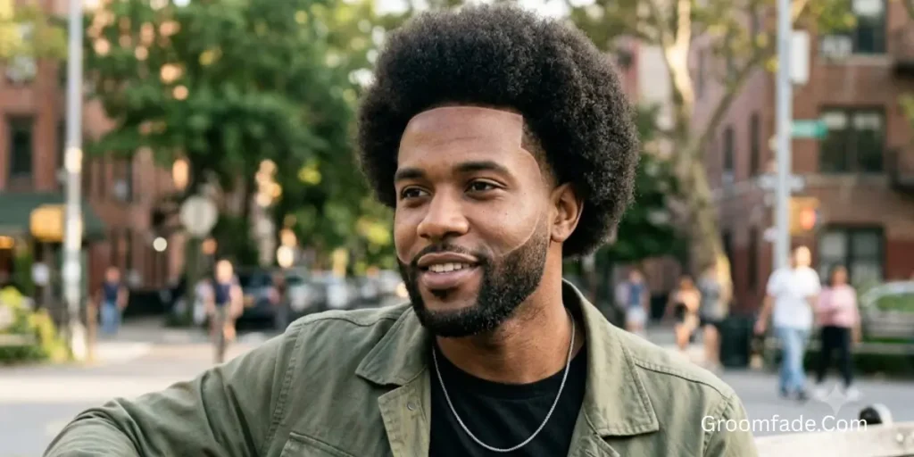 Afro with Line Up