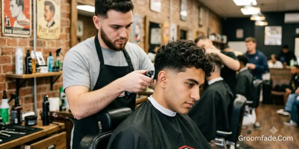 Barber for a Taper Burst Fade