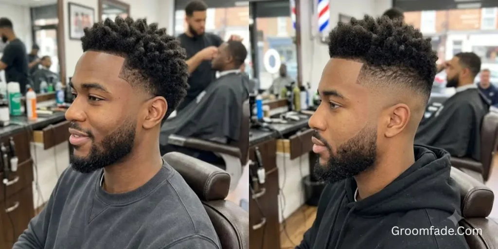 Buzz Cut Mid Taper Fade Black Male