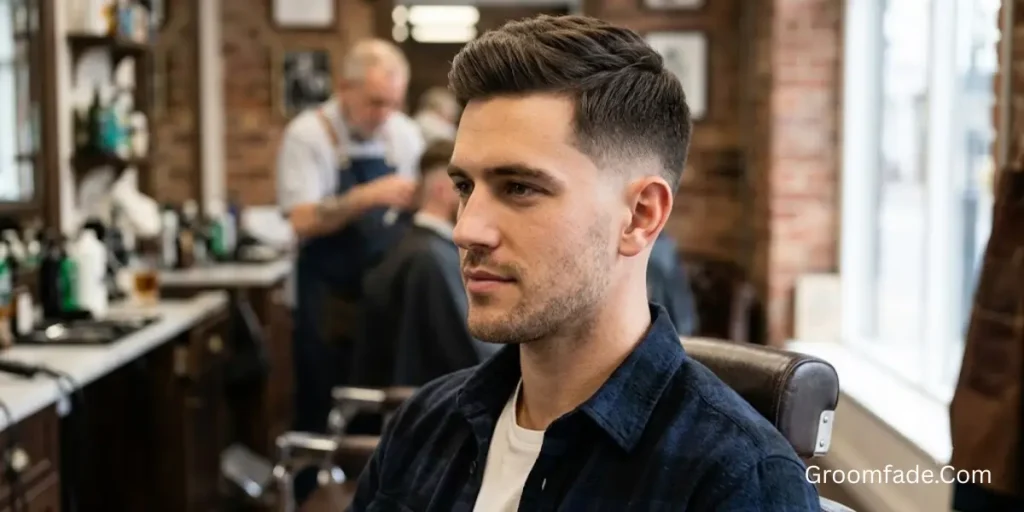 Classic Low Taper Fade Straight Hair