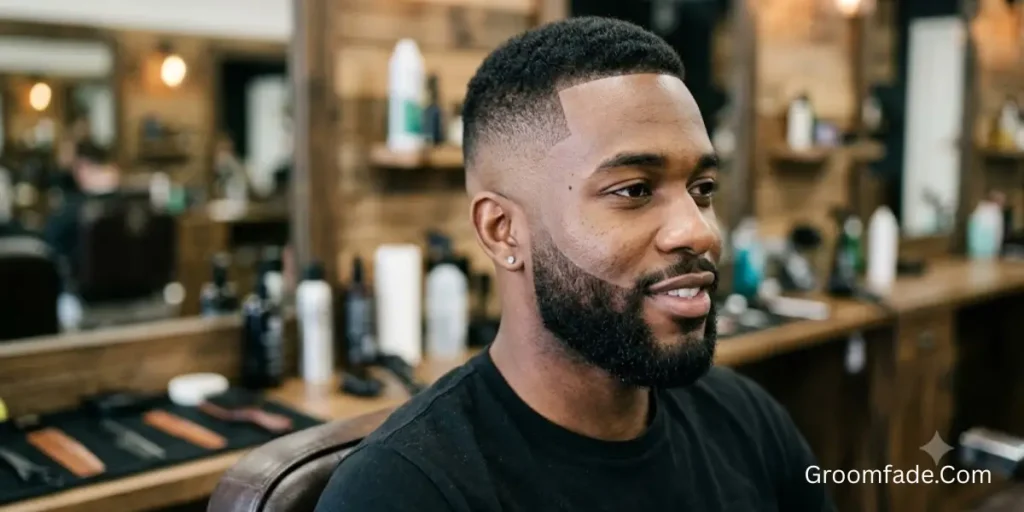Clean Line Up Fade with Beard