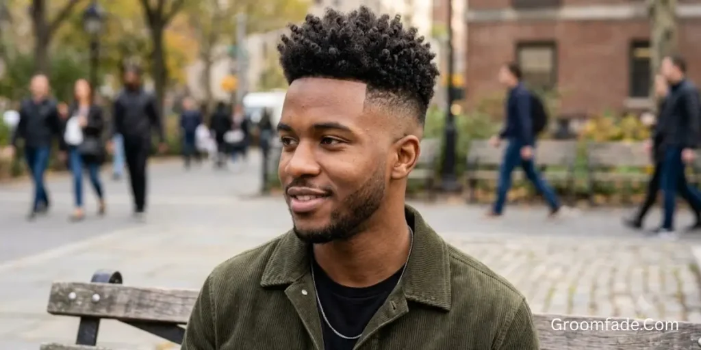 Curly High Fade