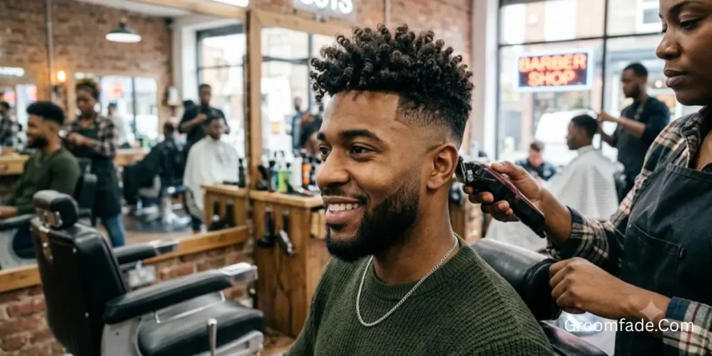 Curly Top Fade Is So Popular
