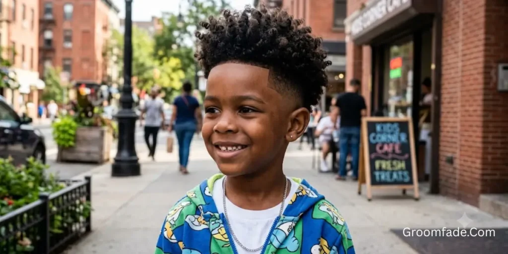 Curly Top Fade for Kids