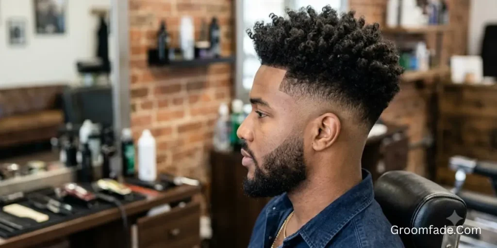 Curly Top Skin Fade