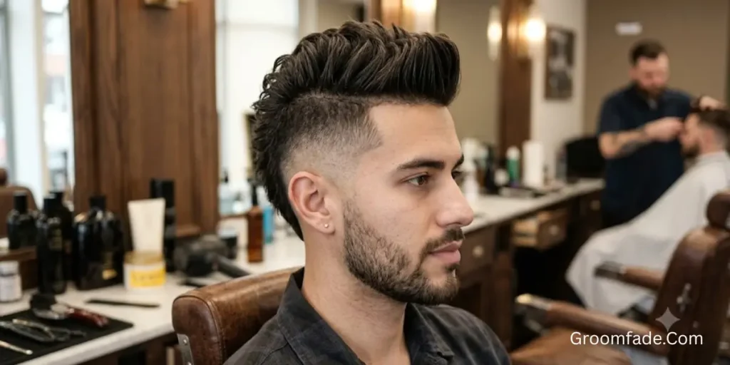 Drop Fade Combined With a Faux Hawk