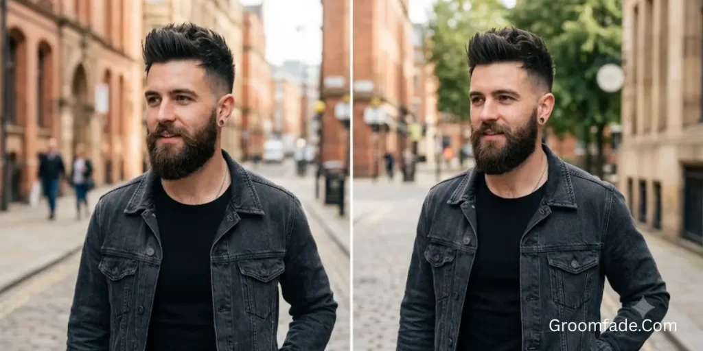 Faux Hawk With Beard