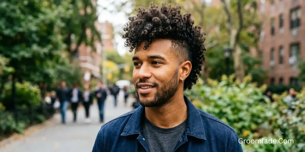Faux Hawk With Curly Hair