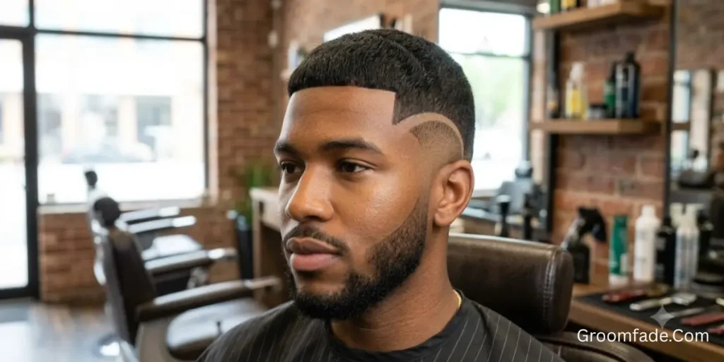 French Crop Taper Burst Fade