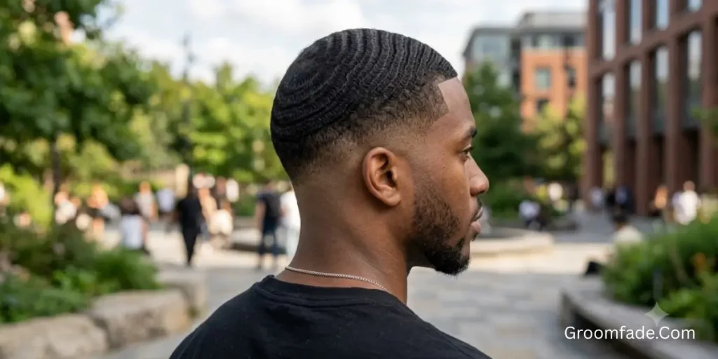High Skin Fade with 360 Waves