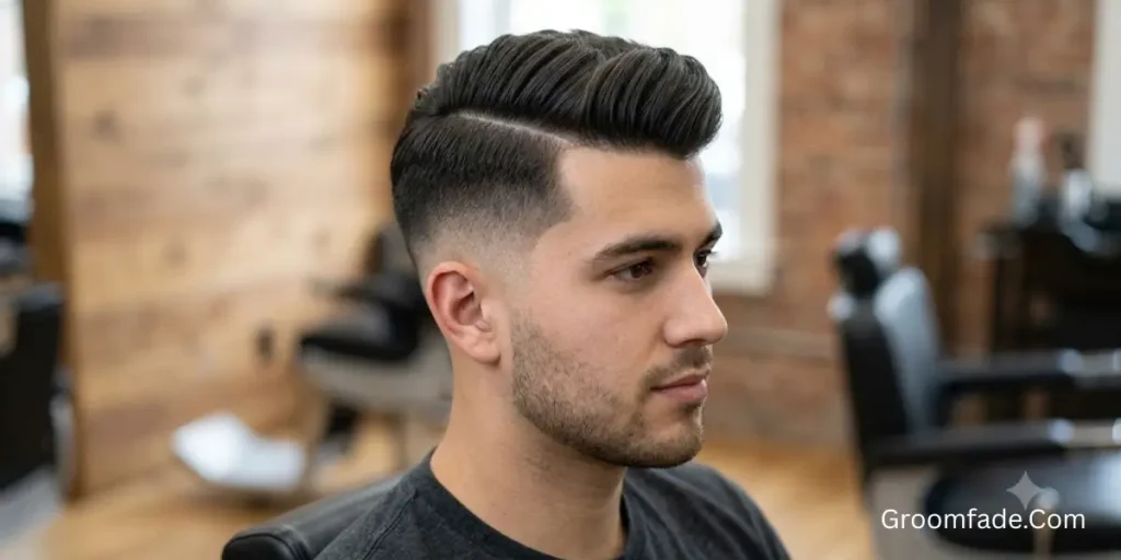 High Taper Fade Comb Over