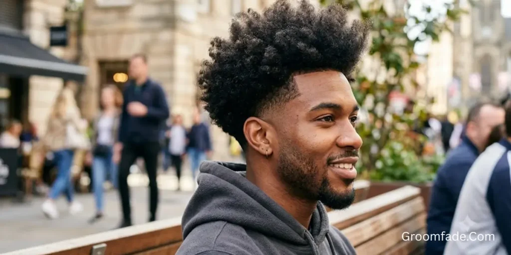 High Taper Fade Fluffy Hair