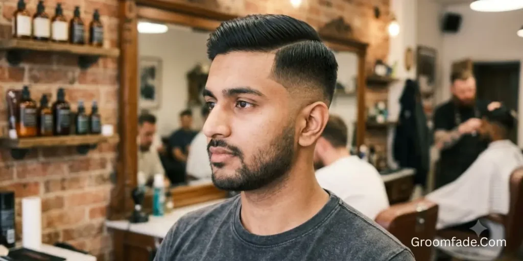 High Taper Fade Side Part