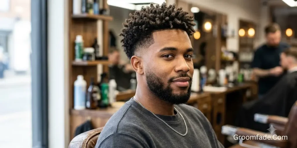 High Taper Fade Sponge Curls