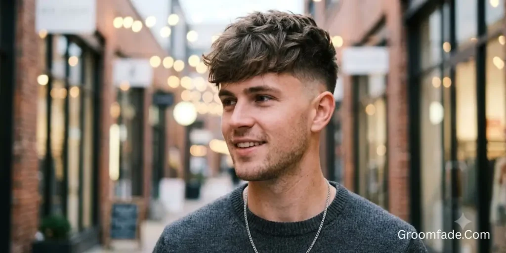 High Taper Fade with Textured Fringe