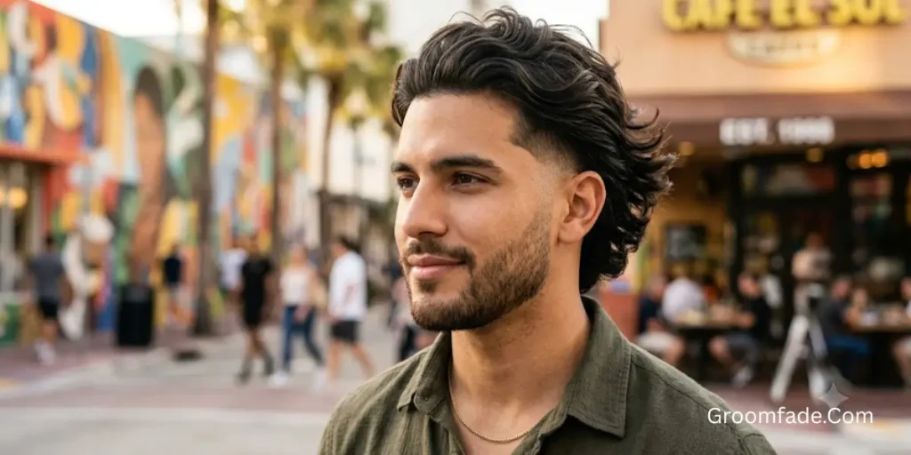 Hispanic Long Hair Taper Fade
