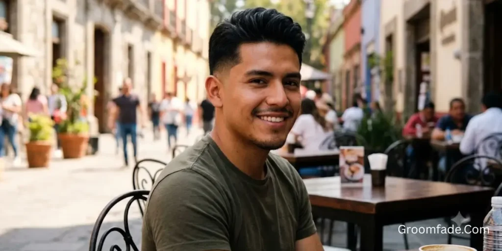 Hispanic Mexican Low Taper Fade with Black Hair