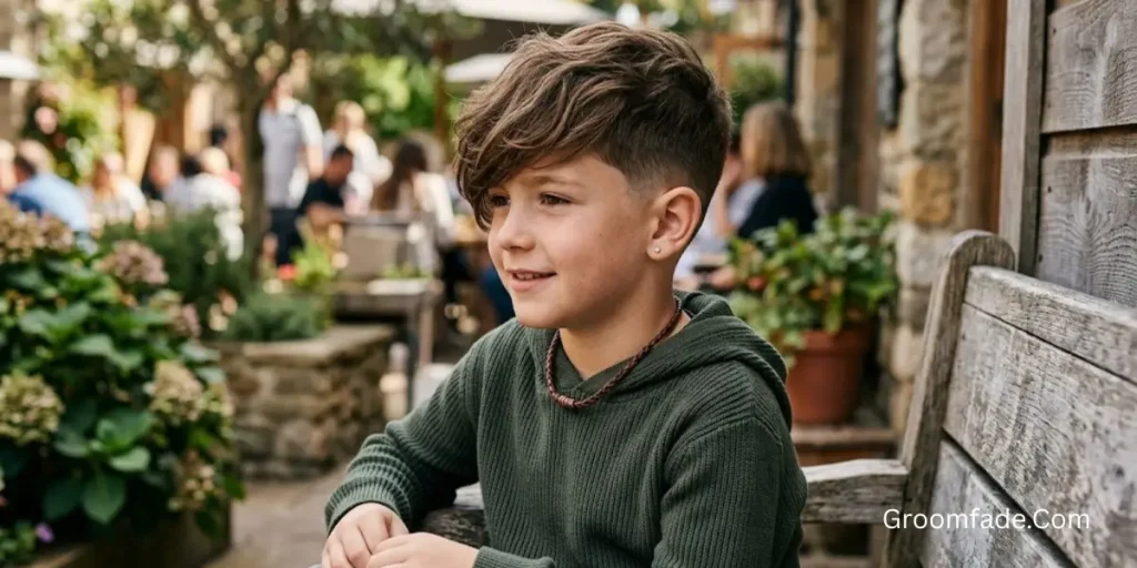 Kids Long Hair Taper Fade