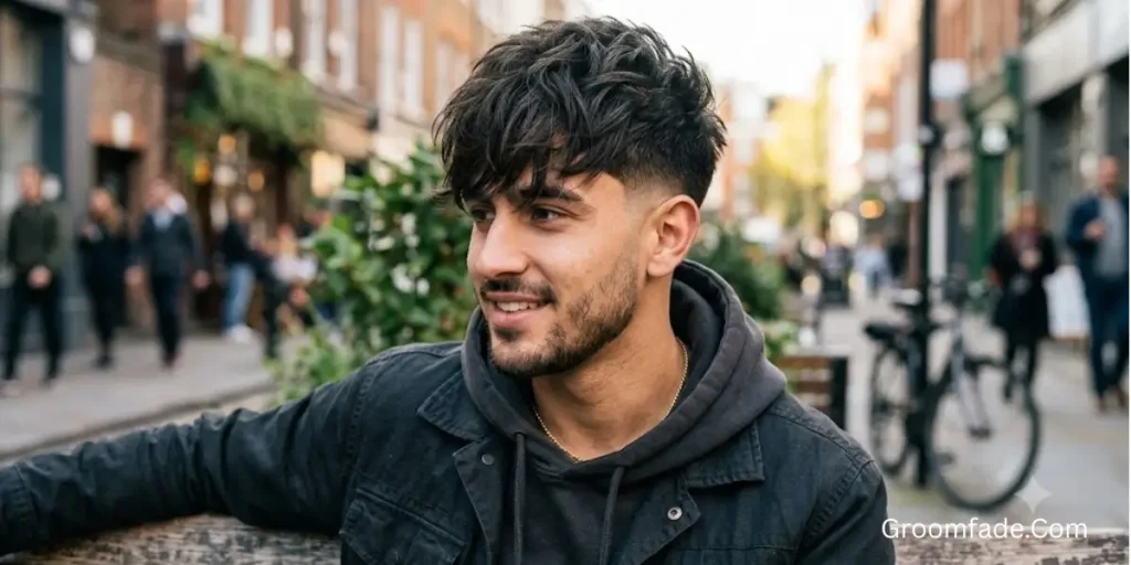 Layered Textured Fringe Mid Taper