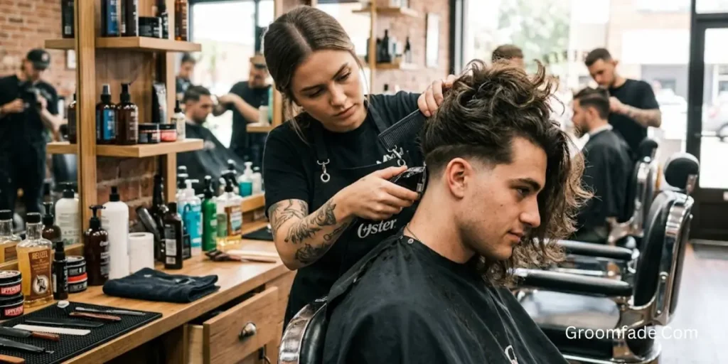Barber for a Long Hair Taper Fade