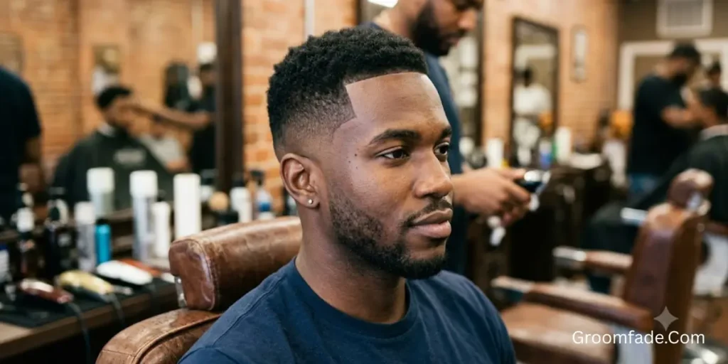 Low Fade with Line Up