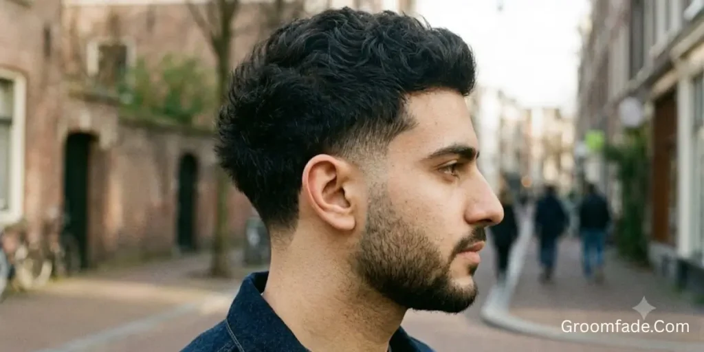 Low Taper Burst Fade