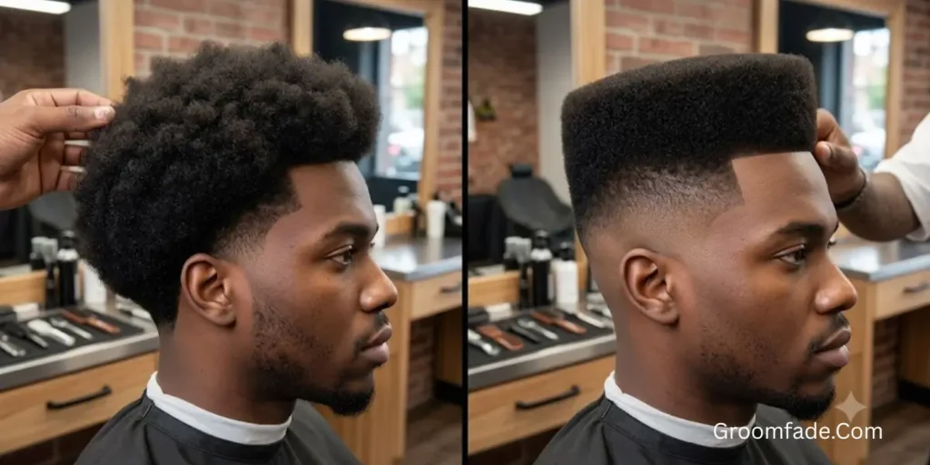 Low Taper Fade Afro vs High Taper Fade Afro