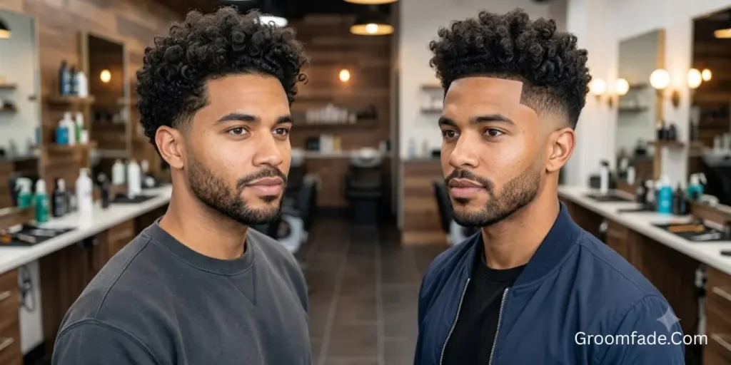 Low Taper Fade Curly Hair vs High Taper Fade Curly Hair