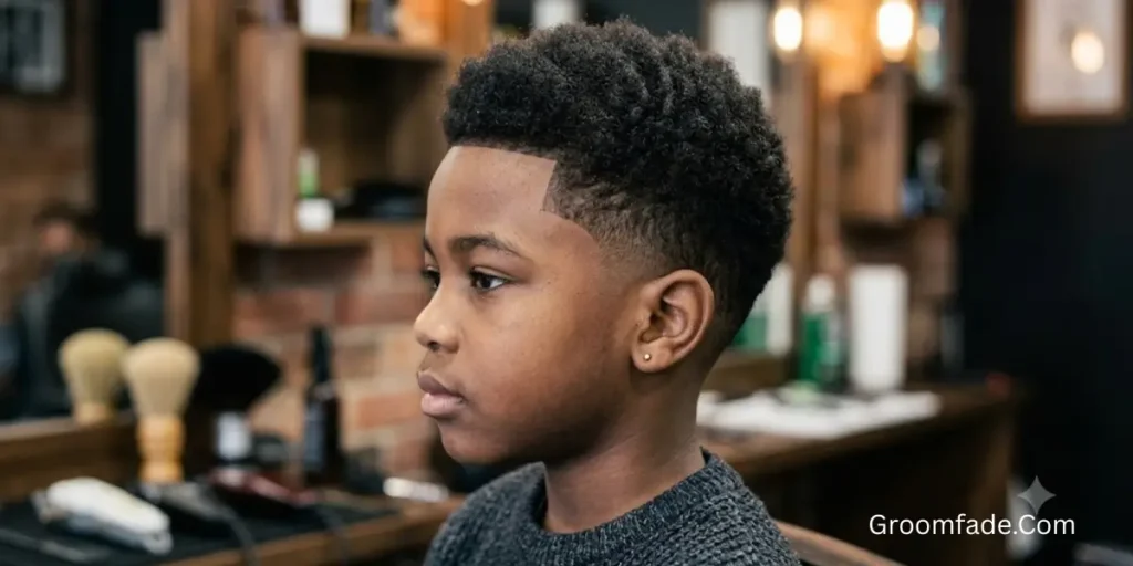 Low Taper Fade Kids Afro