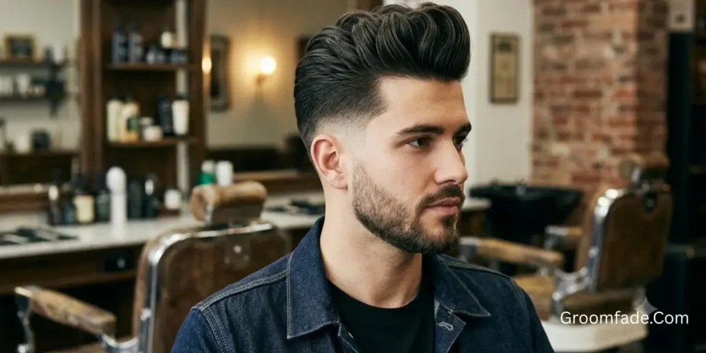 Low Taper Fade Pompadour