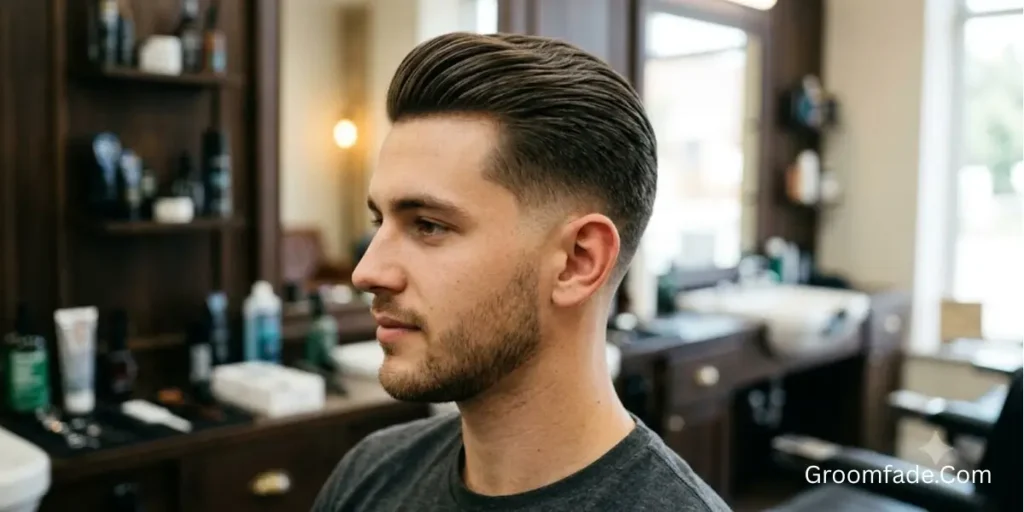Low Taper Fade Straight Hair Haircut
