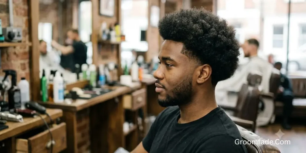 Low Taper Fade Thick Afro