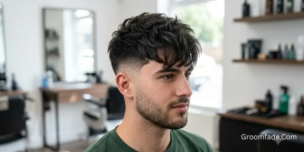 Low Taper Fade With Textured Fringe
