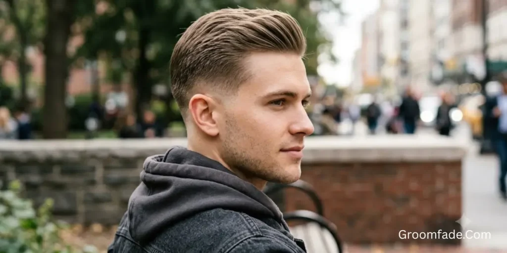 Low Taper Fade for Fine Straight Hair