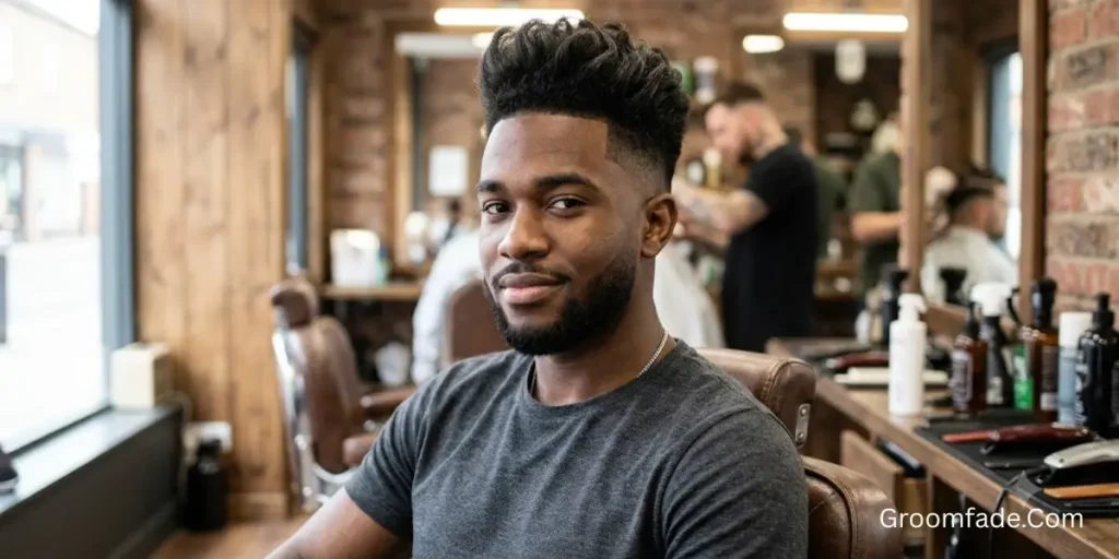Low Taper Fade with Brush Up