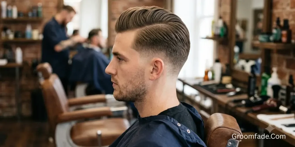Low Taper Fade with Comb Over
