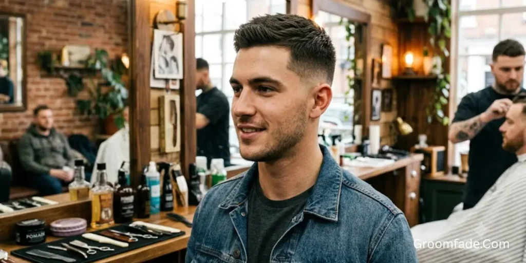 Low Taper Fade with Crew Cut